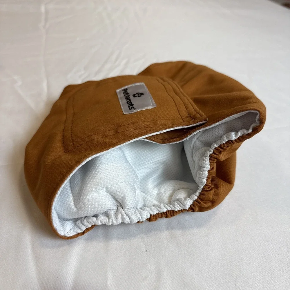 Pet Parents Washable Dog Diaper Medium in‎ Brown